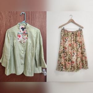 Dana Kay Floral Midi Skirt Set